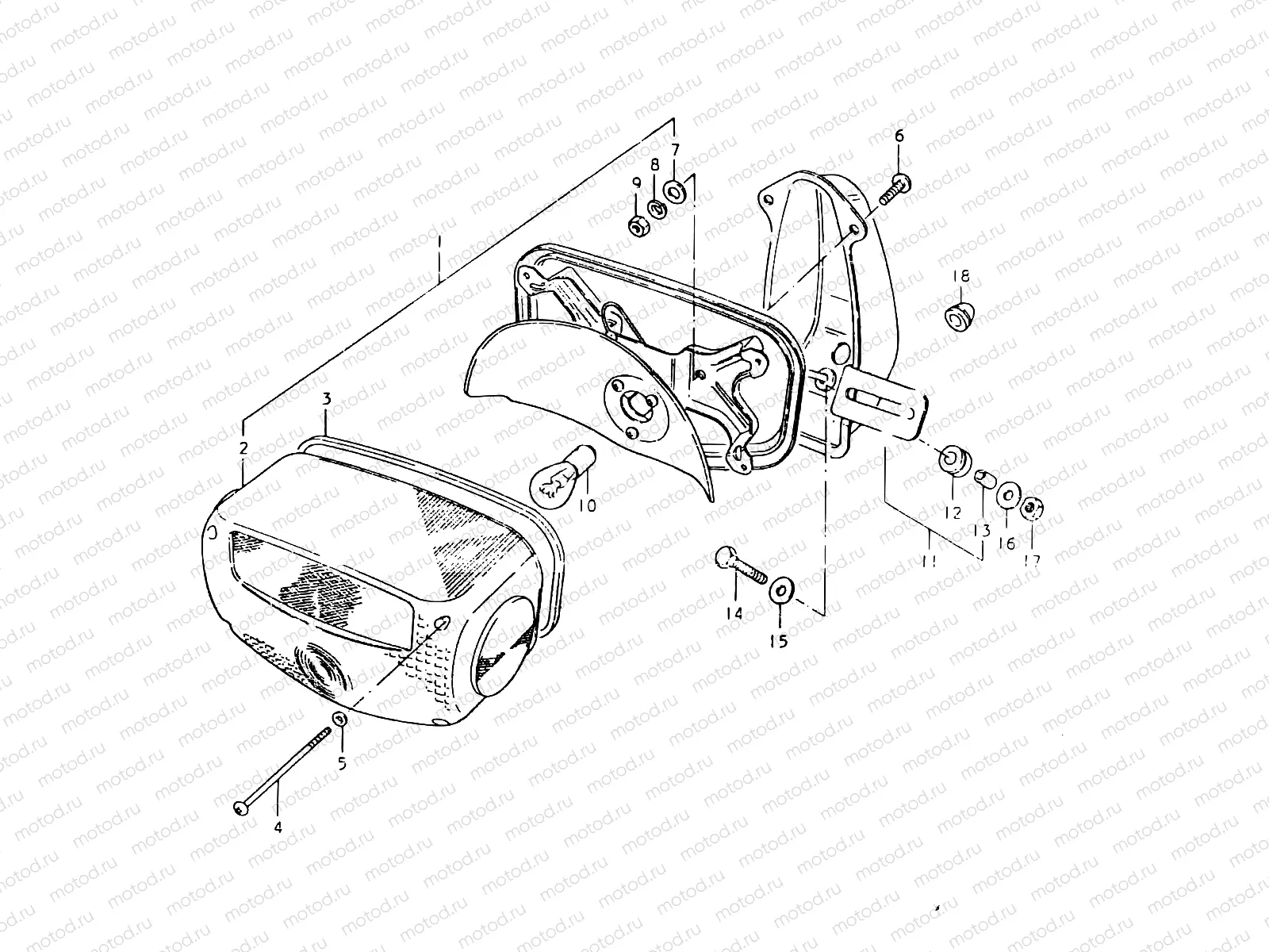 38 - REAR COMBINATION LAMP (E34)