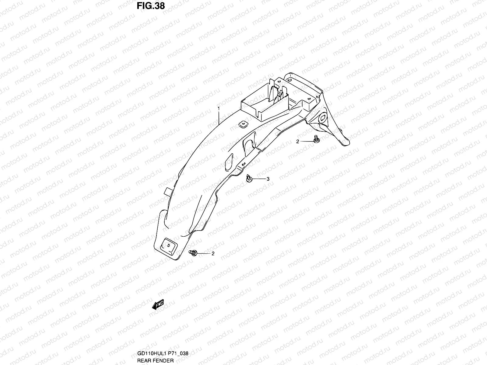 38 - REAR FENDER