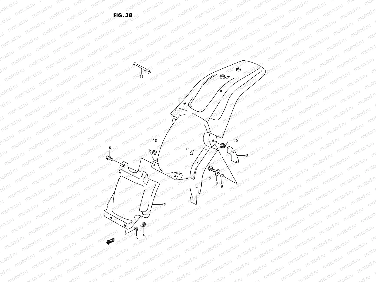38 - REAR FENDER