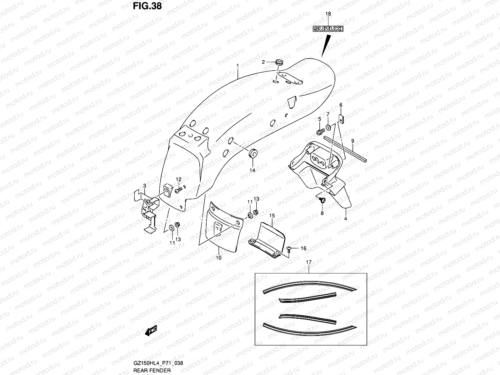 38 - REAR FENDER