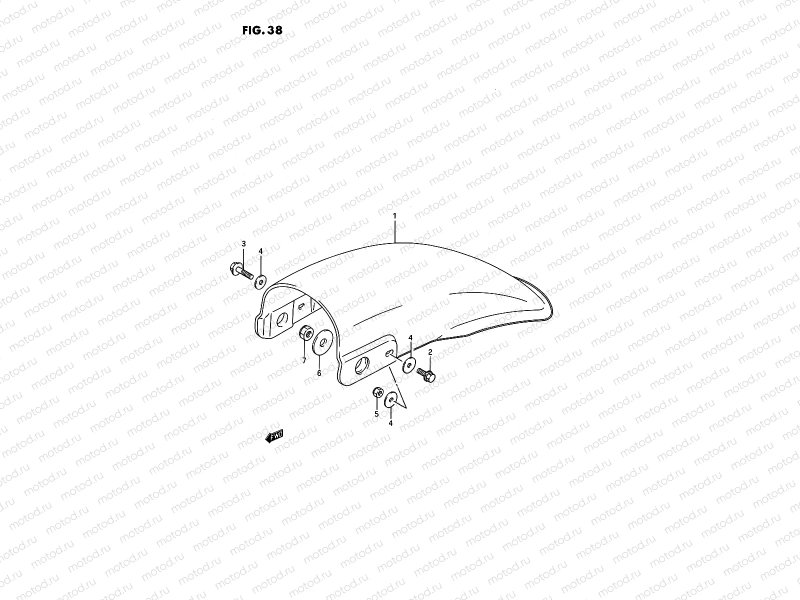 38 - REAR FENDER (MODEL G/H/J/K/L/M)
