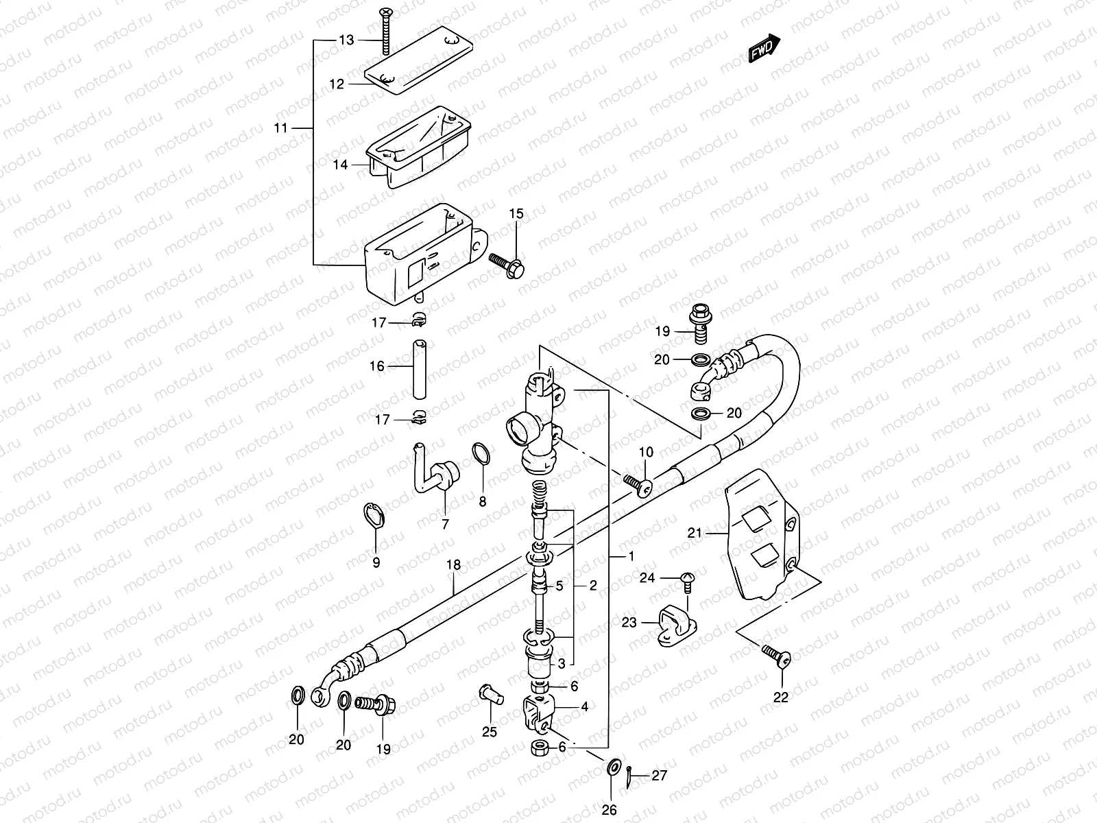 38 - REAR MASTER CYLINDER (MODEL T)