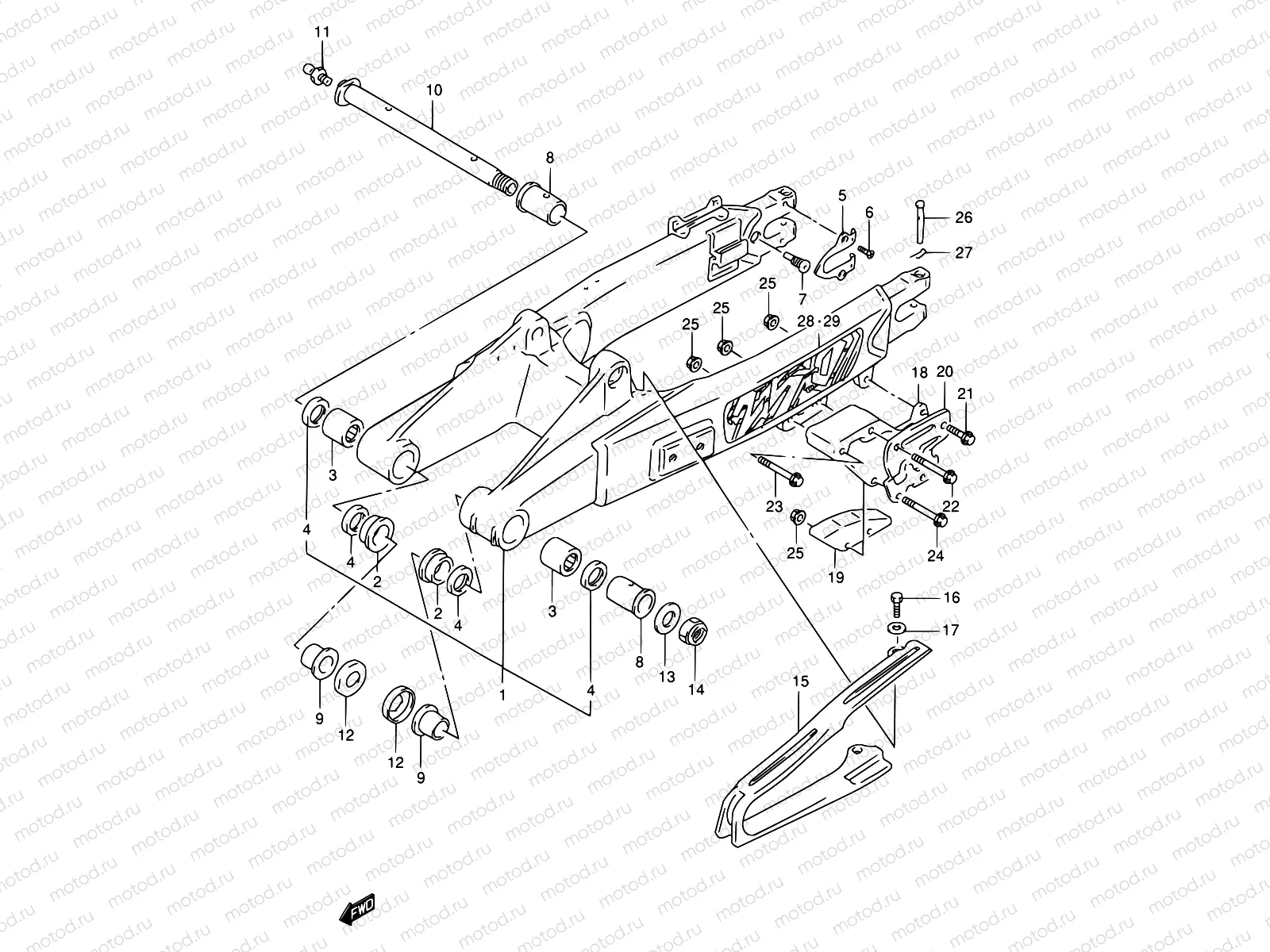38 - REAR SWINGING ARM