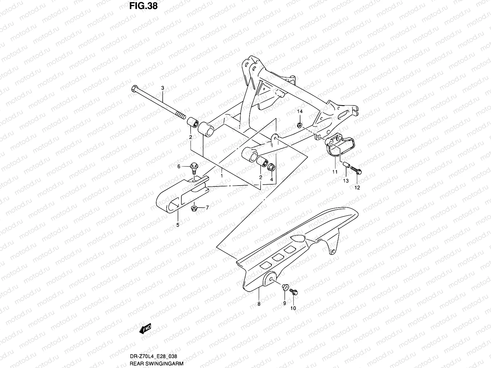 38 - REAR SWINGINGARM