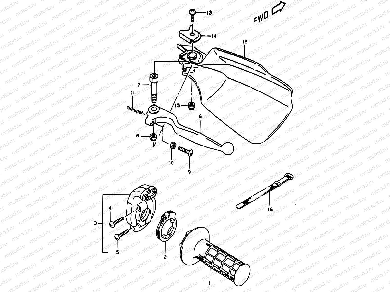 38 - RIGHT HANDLE LEVER