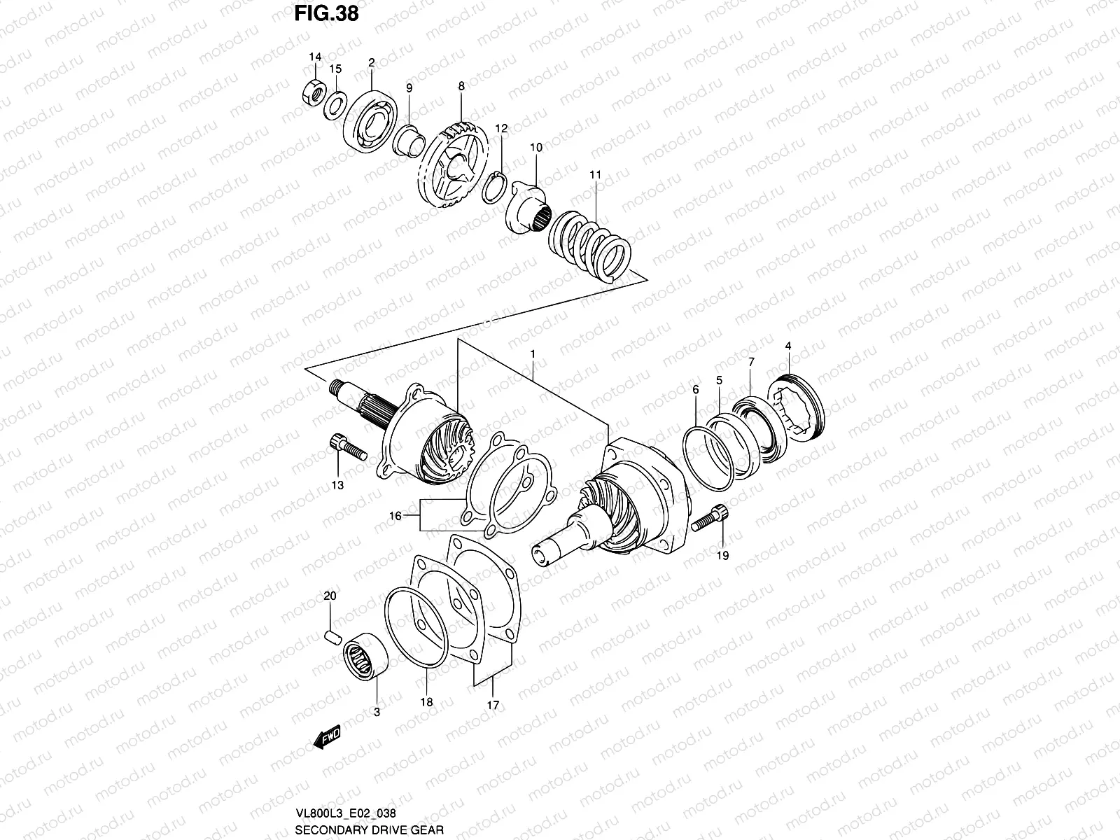 38 - SECONDARY DRIVE GEAR