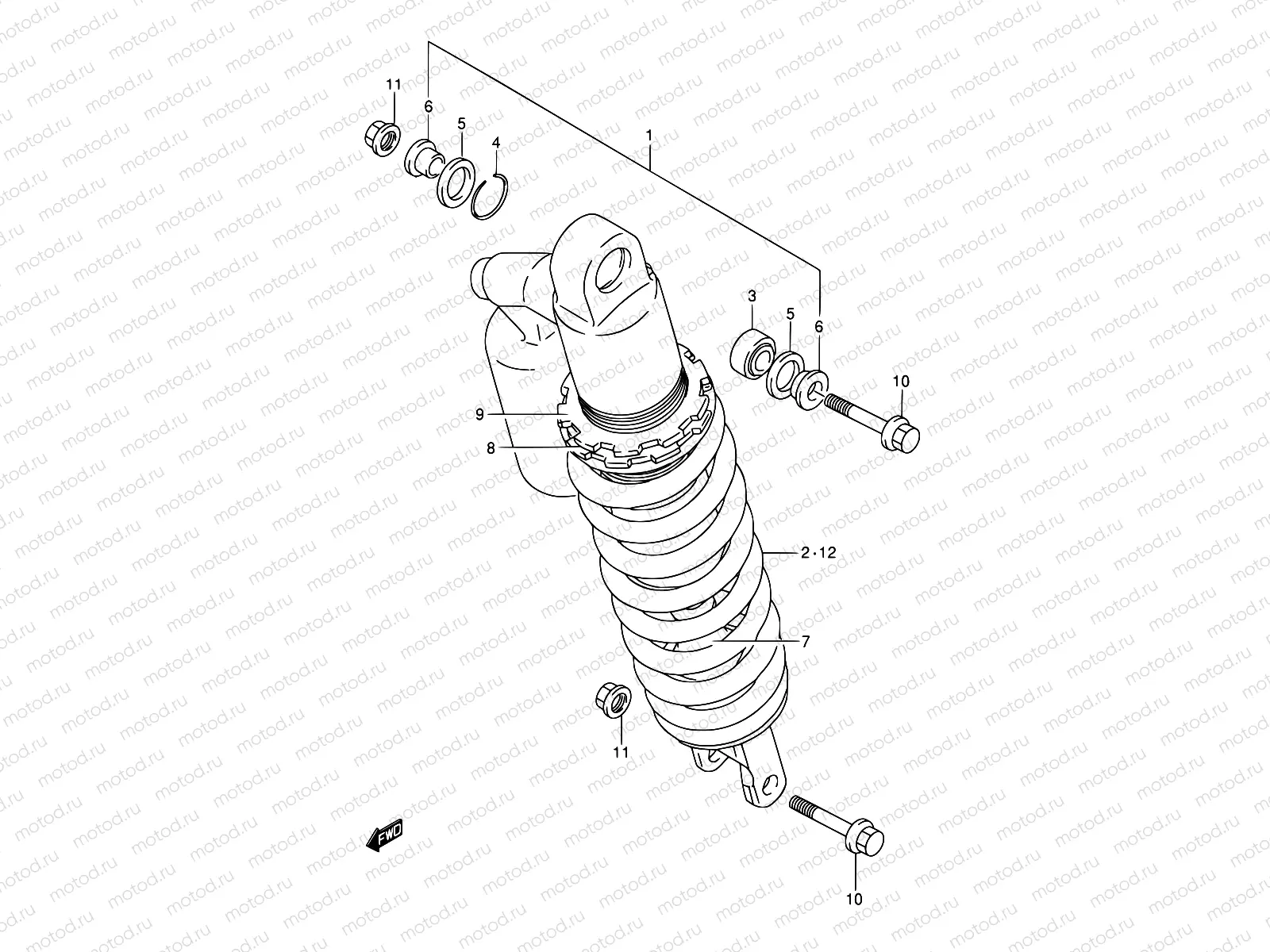38 - SHOCK ABSORBER (MODEL K/L)