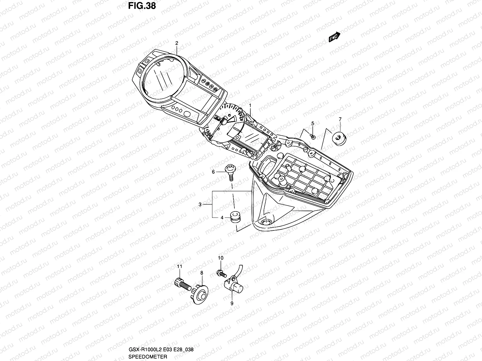 38 - SPEEDOMETER (GSX-R1000L2 E33)