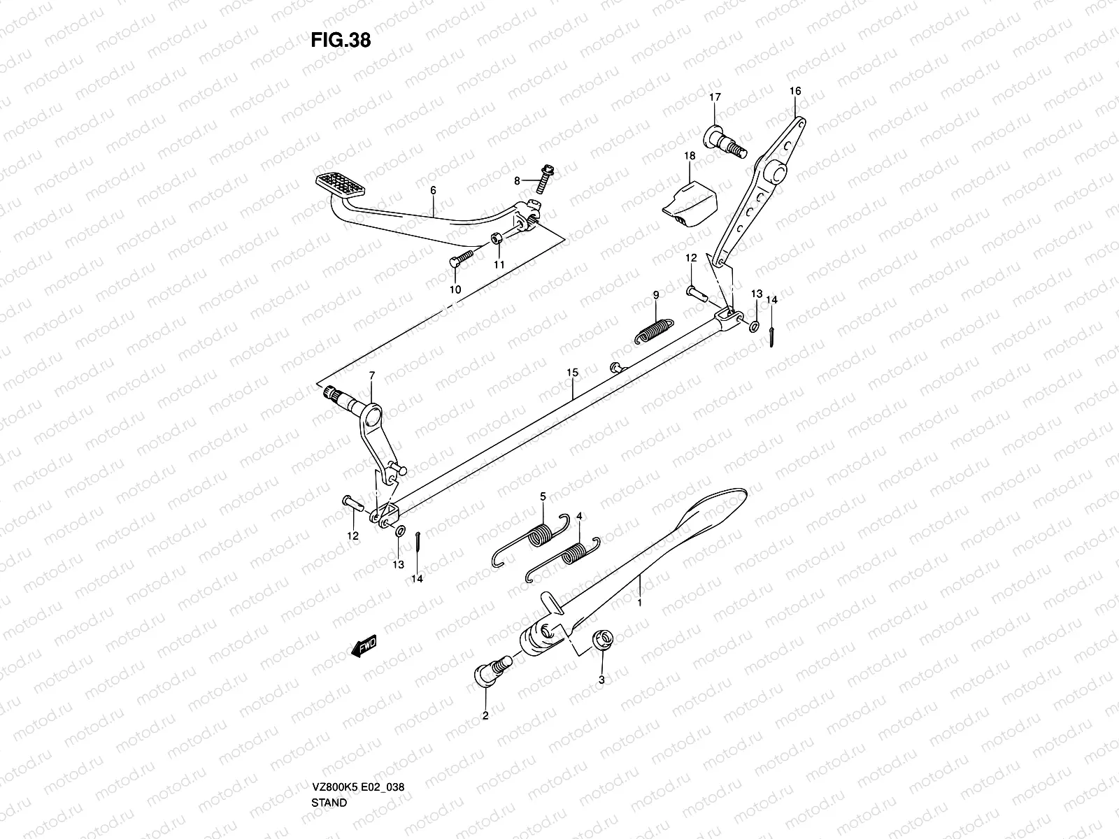 38 - STAND - REAR BRAKE