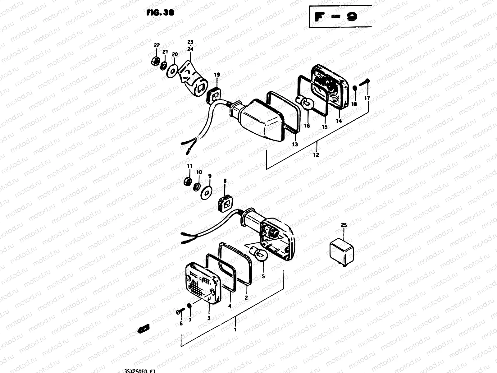 38 - TURN SIGNAL LAMP (E21)