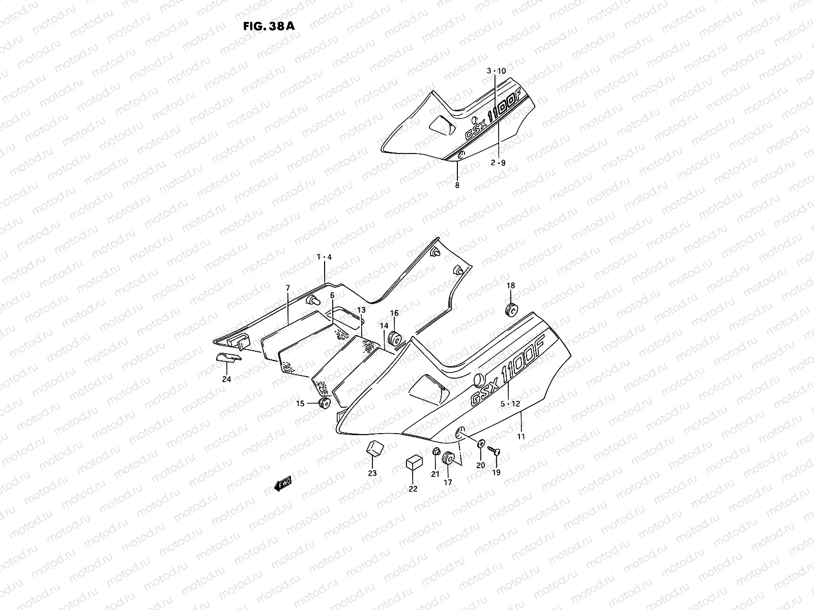 38A - FRAME COVER (MODEL K)
