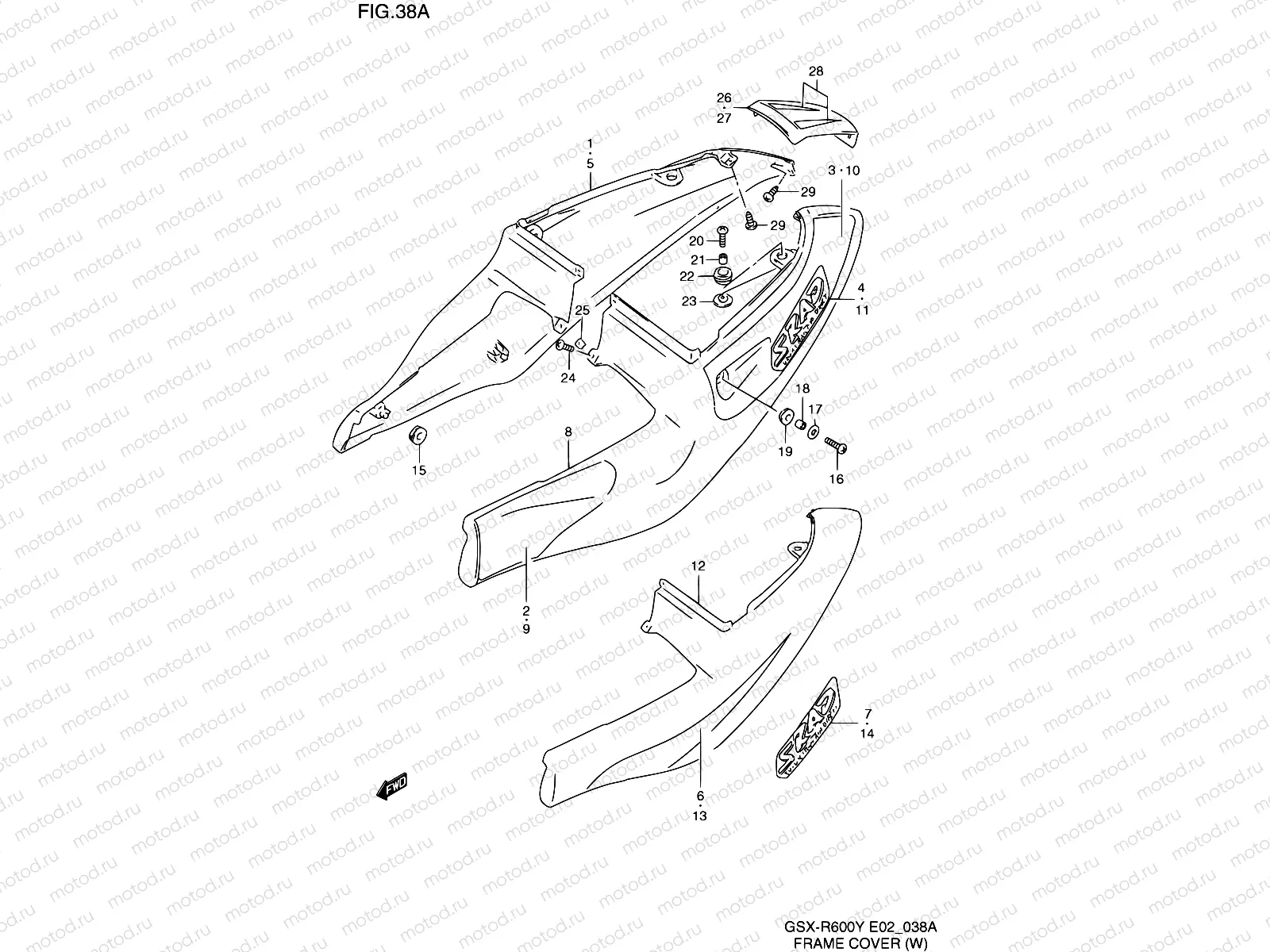 38A - FRAME COVER (MODEL W)