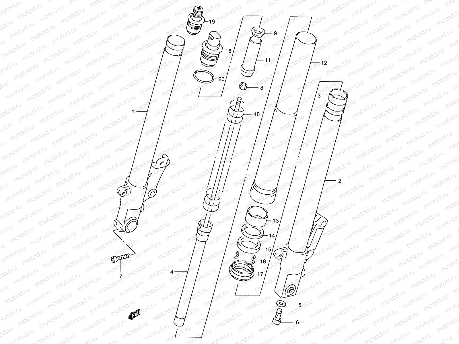 38A - FRONT DAMPER (MODEL M/N/P/R)