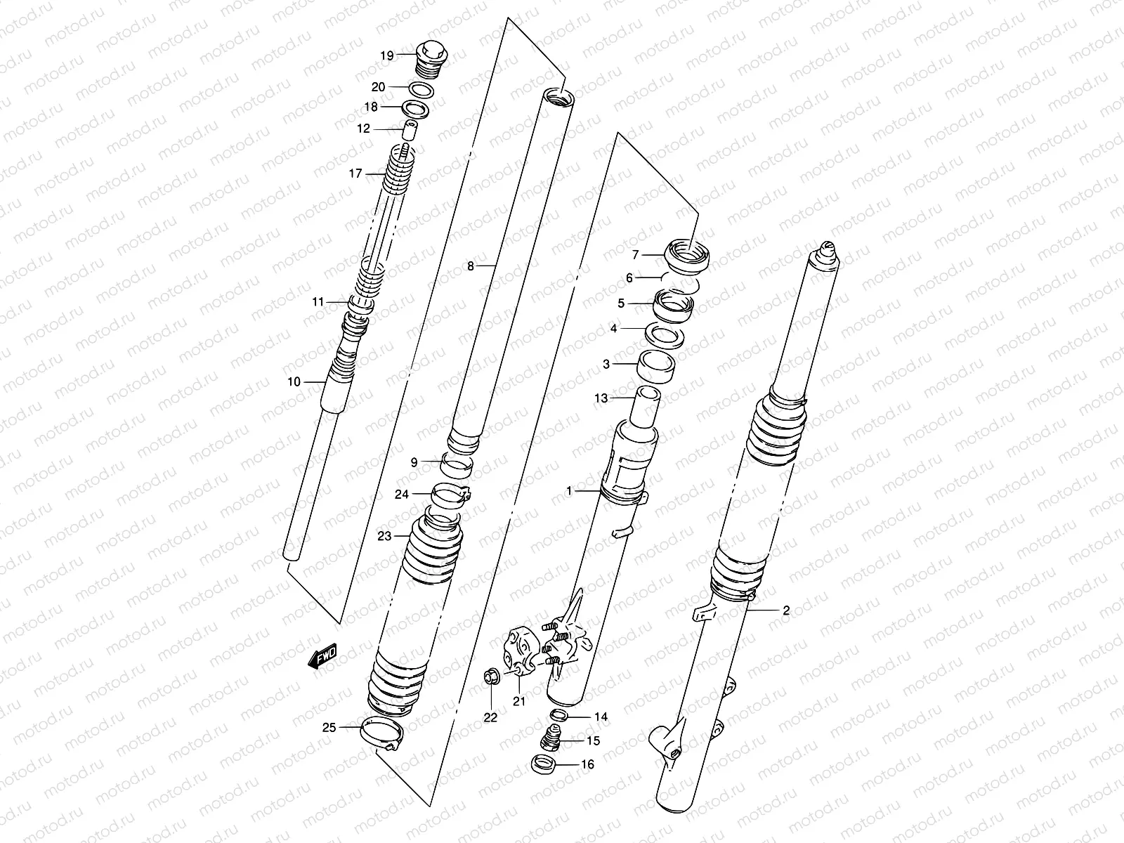 38A - FRONT DAMPER (MODEL S/T E01)