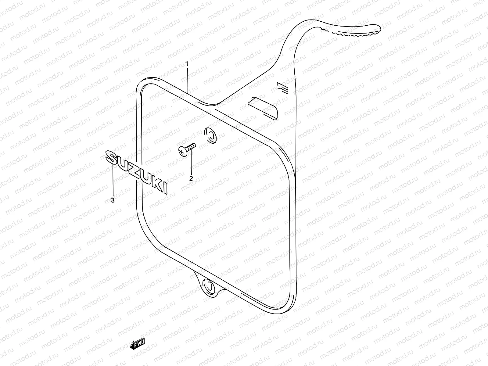 38A - FRONT NUMBER PLATE (MODEL N)