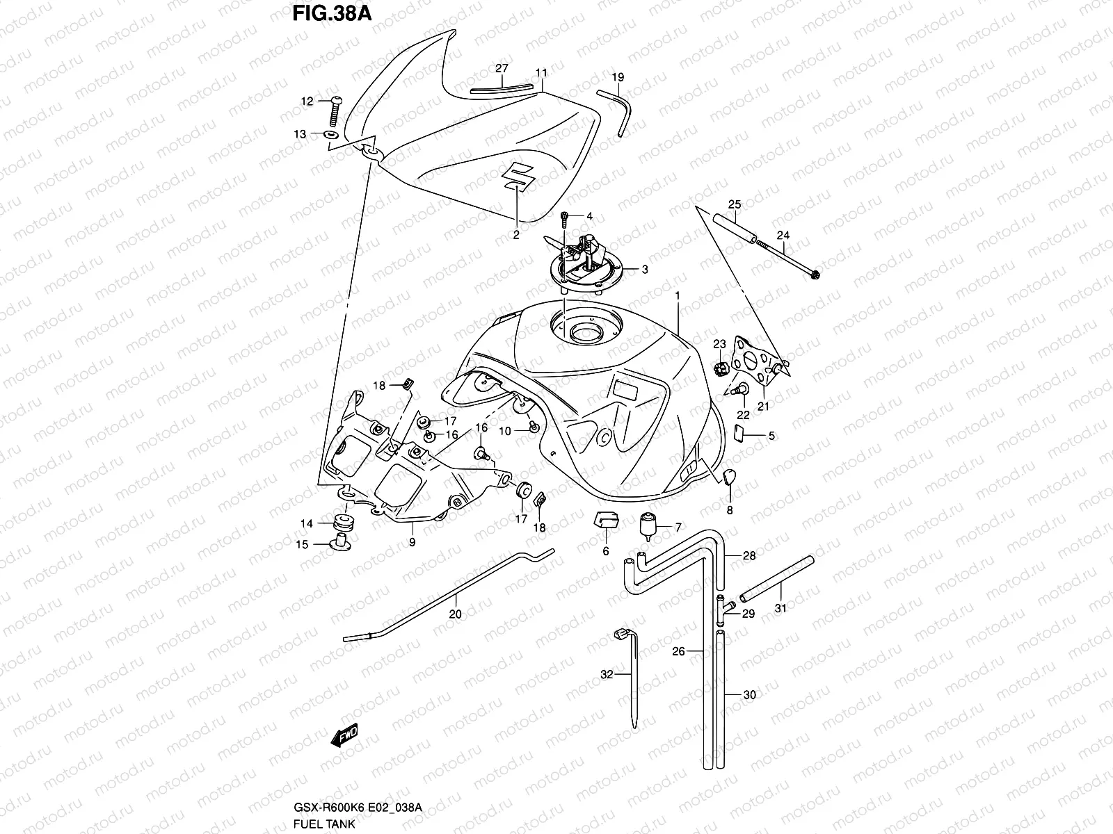 38A - FUEL TANK (MODEL K7)