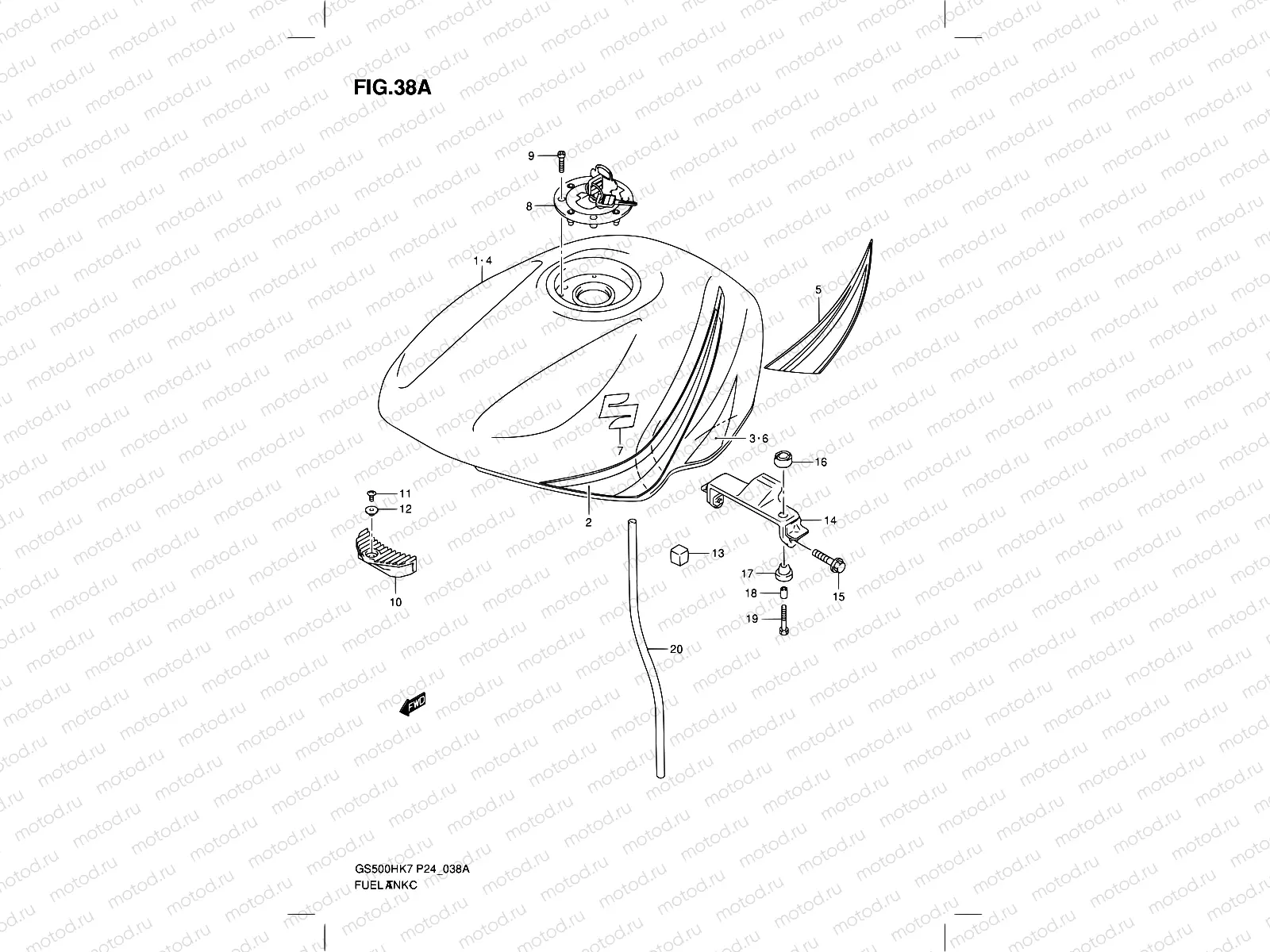 38A - FUEL TANK (MODEL K8)