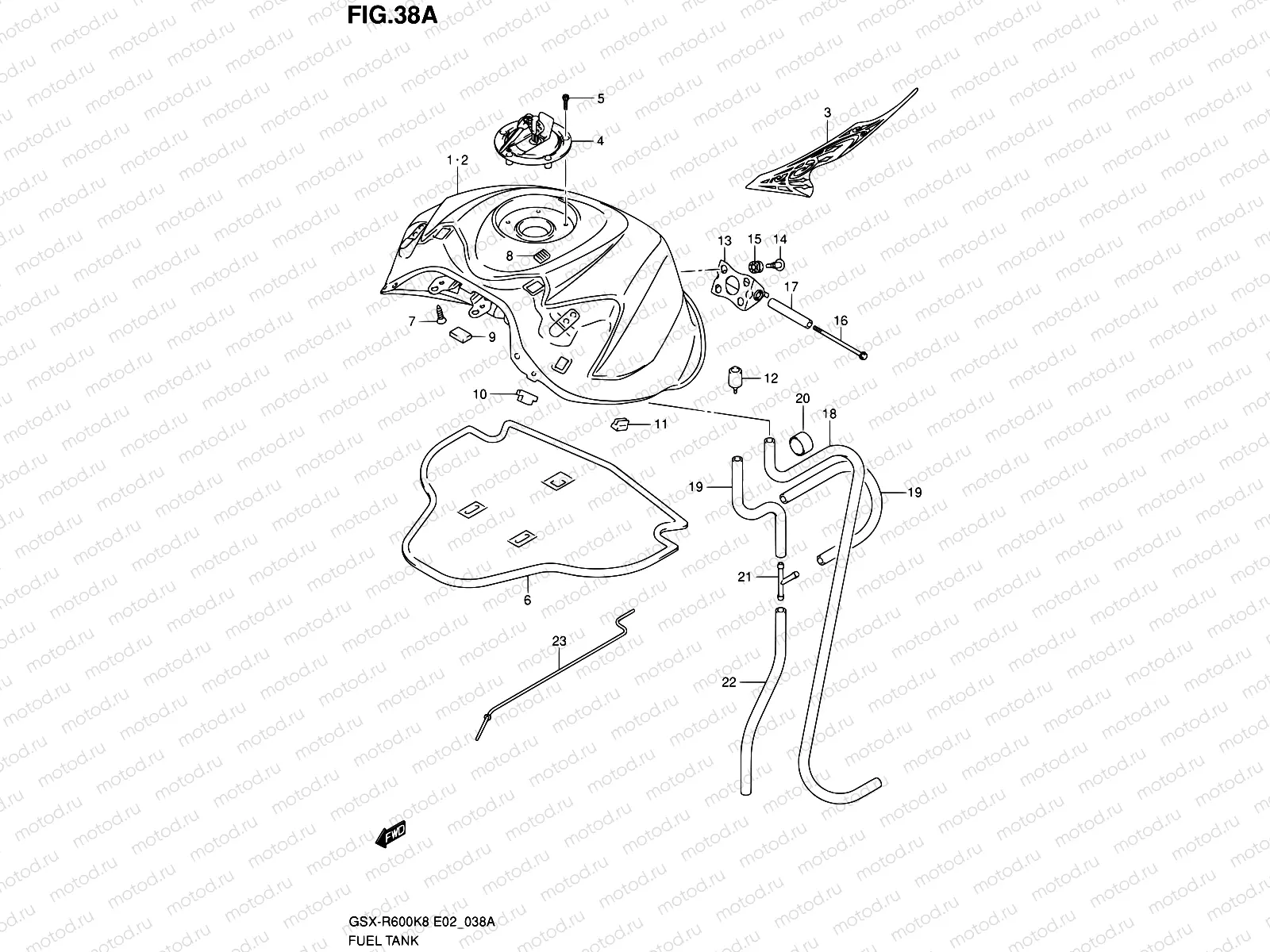 38A - FUEL TANK (MODEL K9)