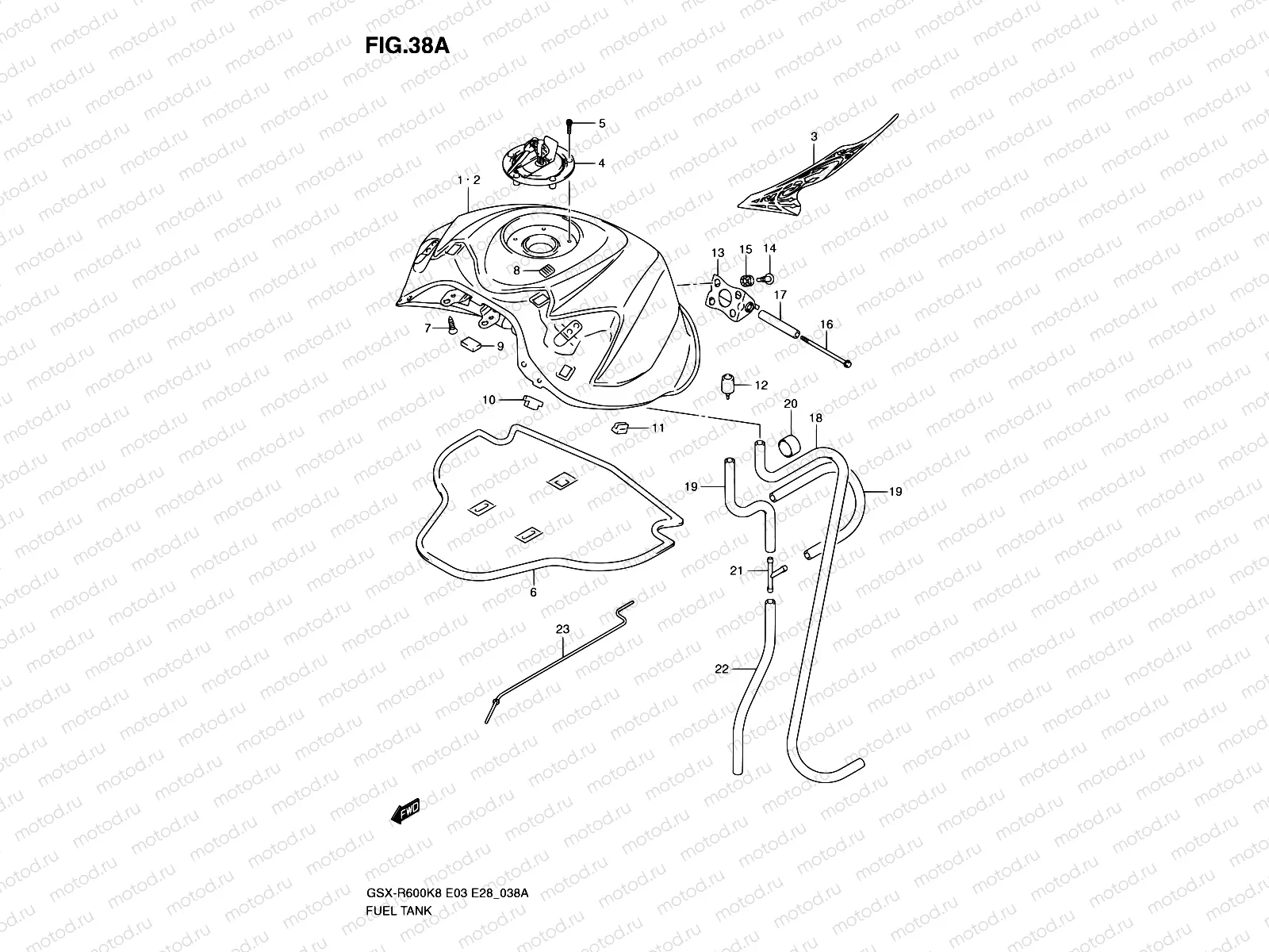 38A - FUEL TANK (MODEL K9)