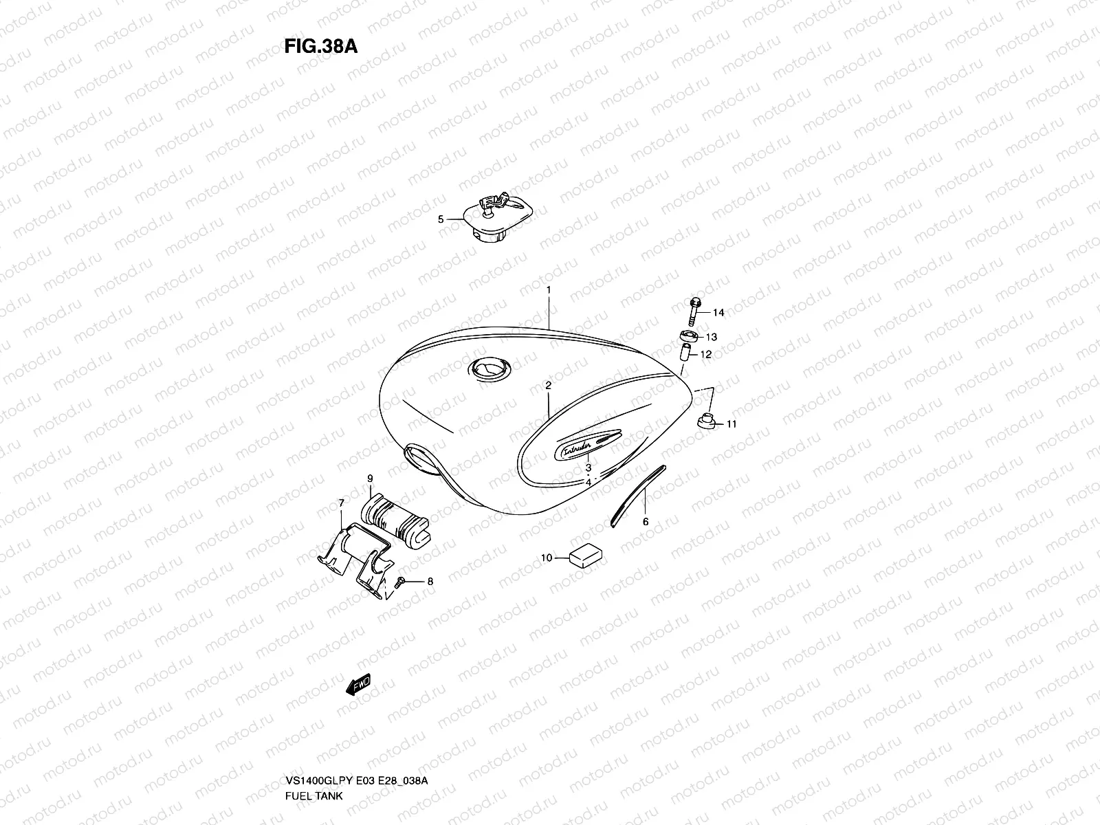 38A - FUEL TANK (MODEL V/W)