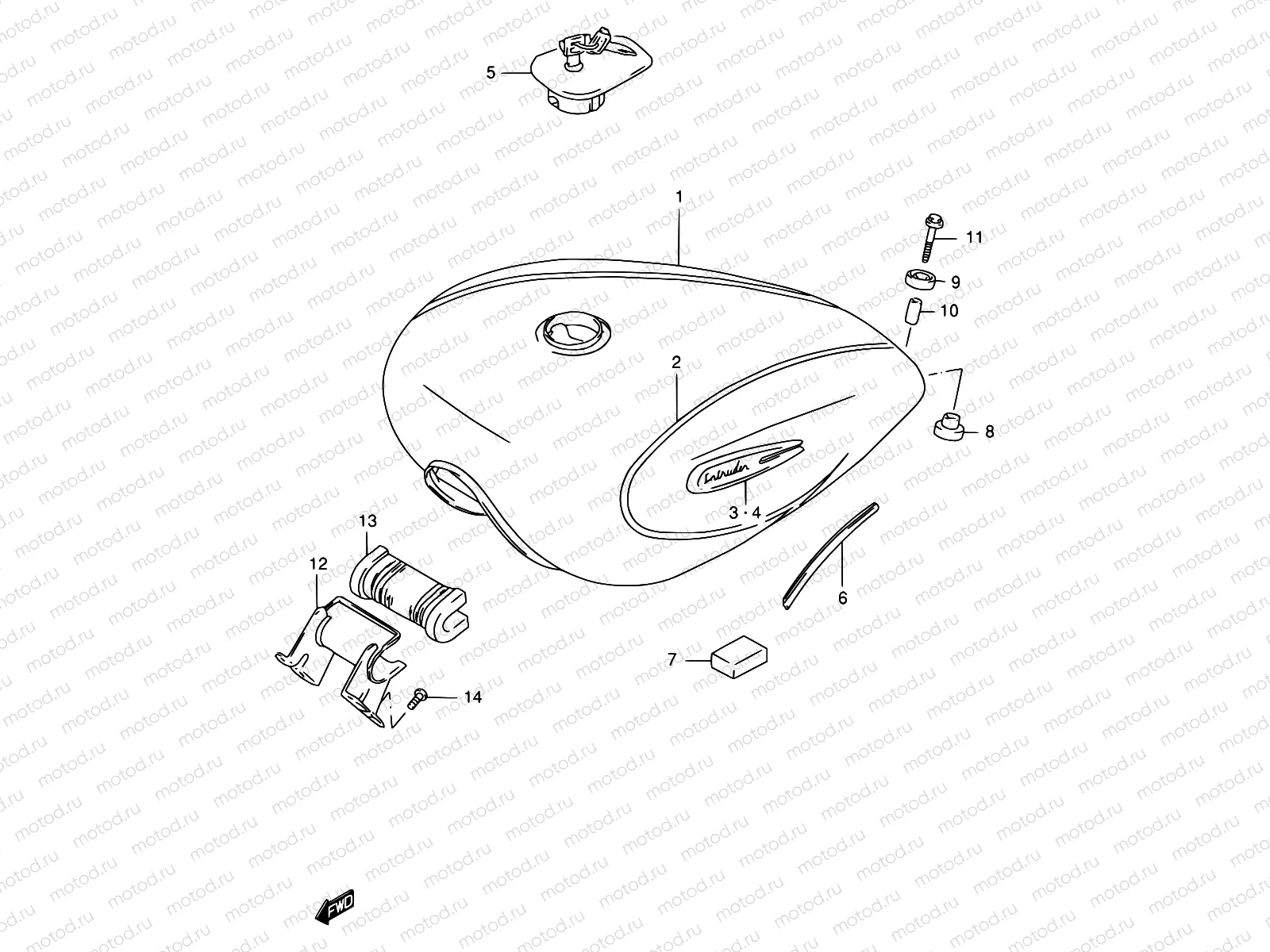 38A - FUEL TANK (MODEL V/W)