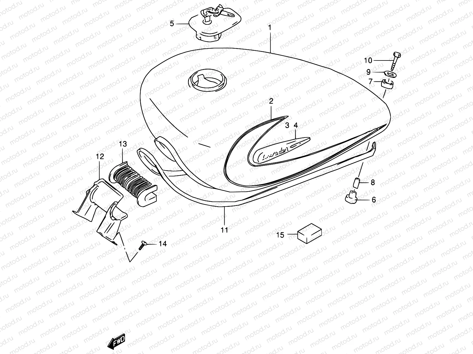 38A - FUEL TANK (MODEL X)