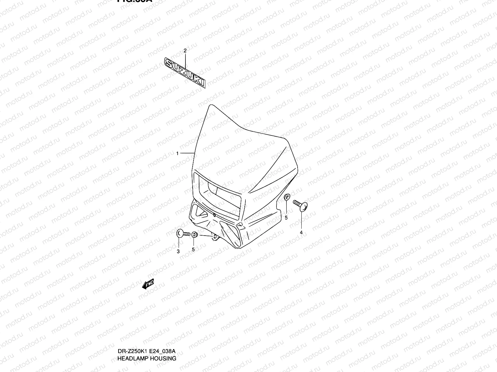 38A - HEADLAMP COVER (MODEL K2/K3/K4/K5)