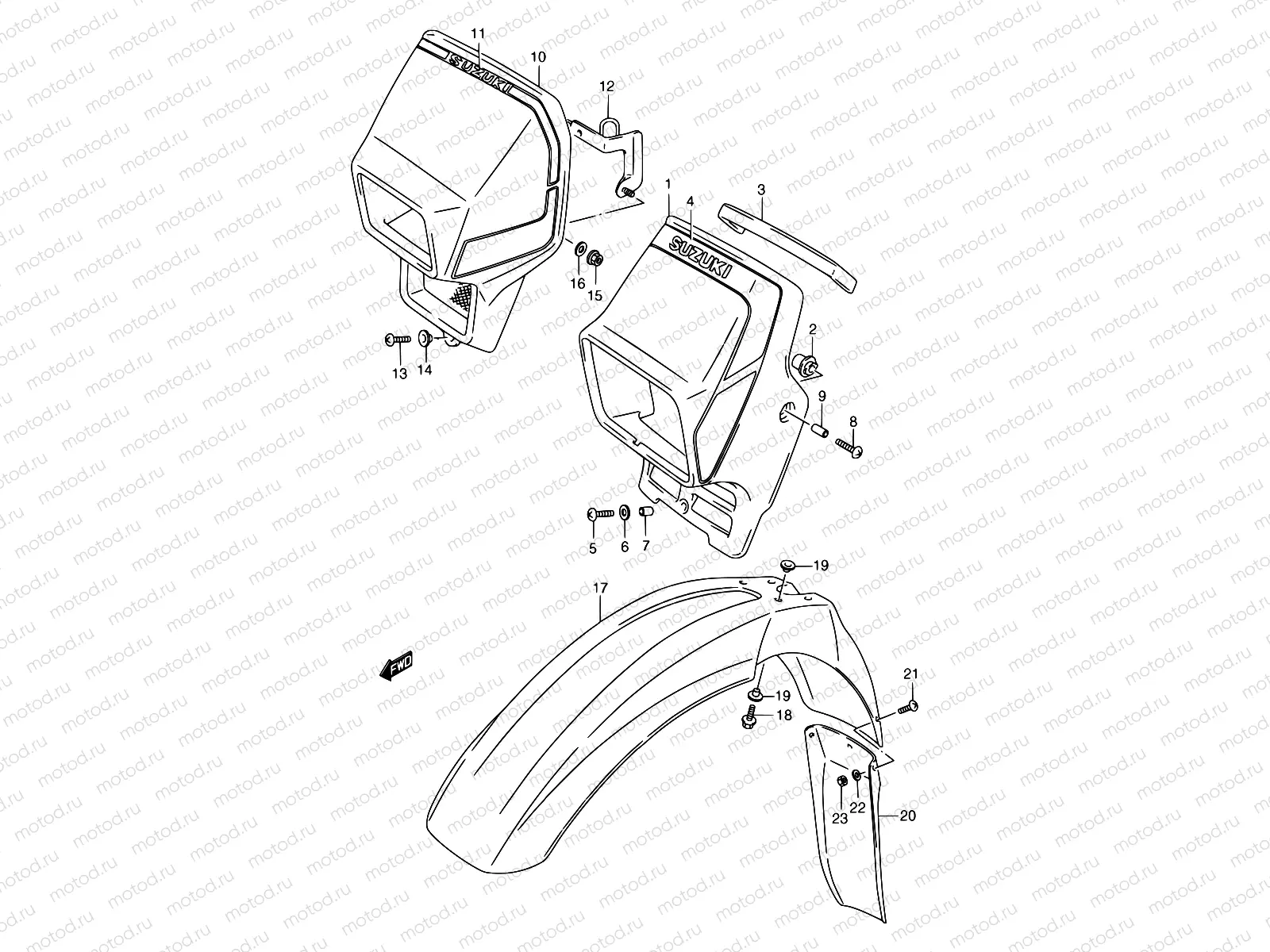 38A - HEADLAMP COVER (MODEL L)
