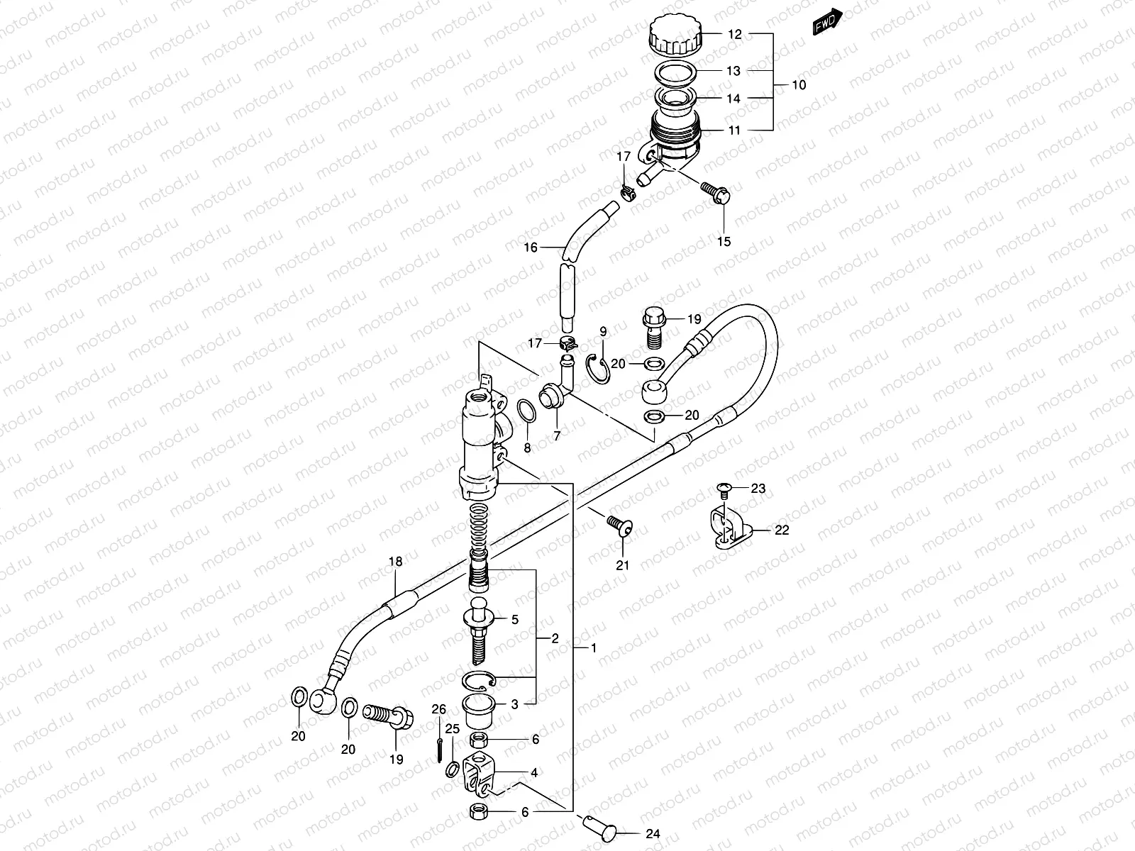 38A - REAR MASTER CYLINDER (MODEL K3)