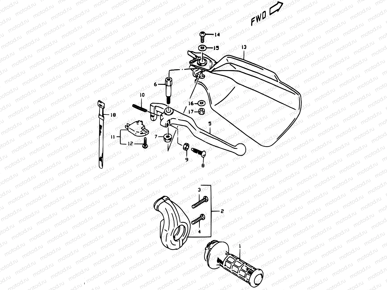 38A - RIGHT HANDLE LEVER (E24)