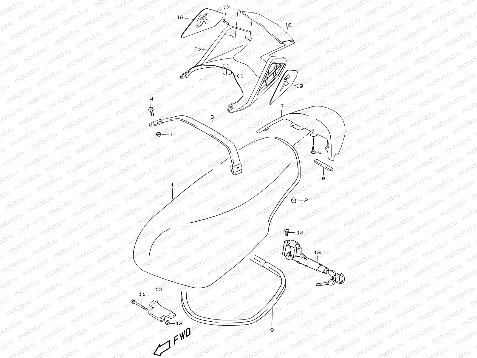 38A - SEAT (MODEL W/X)