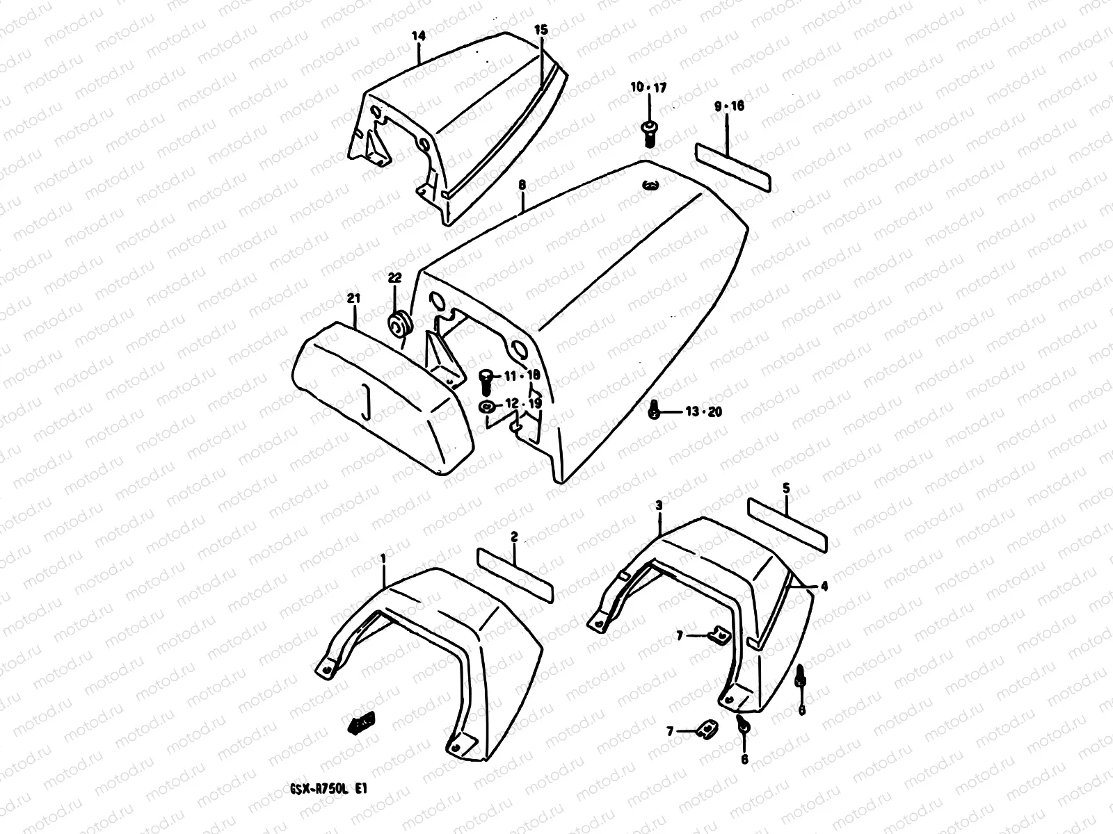 38A - SEAT TAIL COVER (MODEL K)