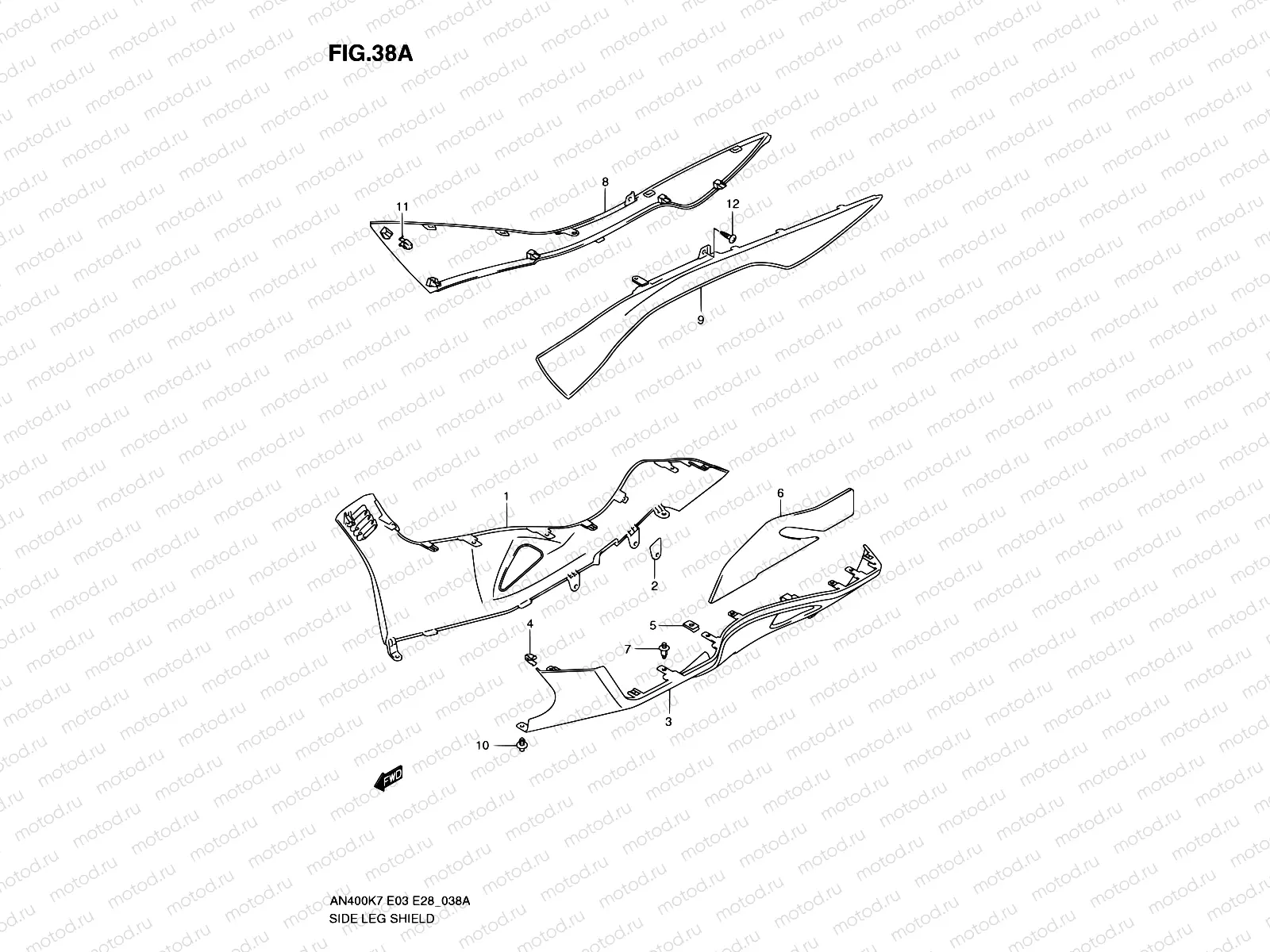 38A - SIDE LEG SHIELD (MODEL K9)
