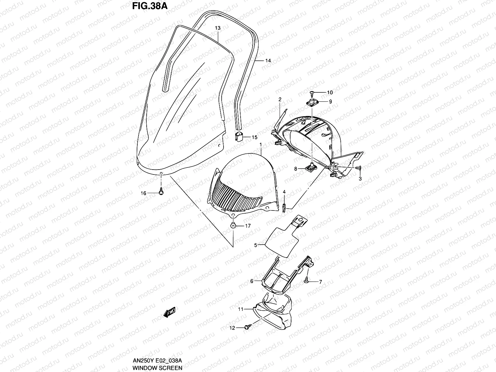 38A - WINDOW SCREEN (MODEL K1/K2)