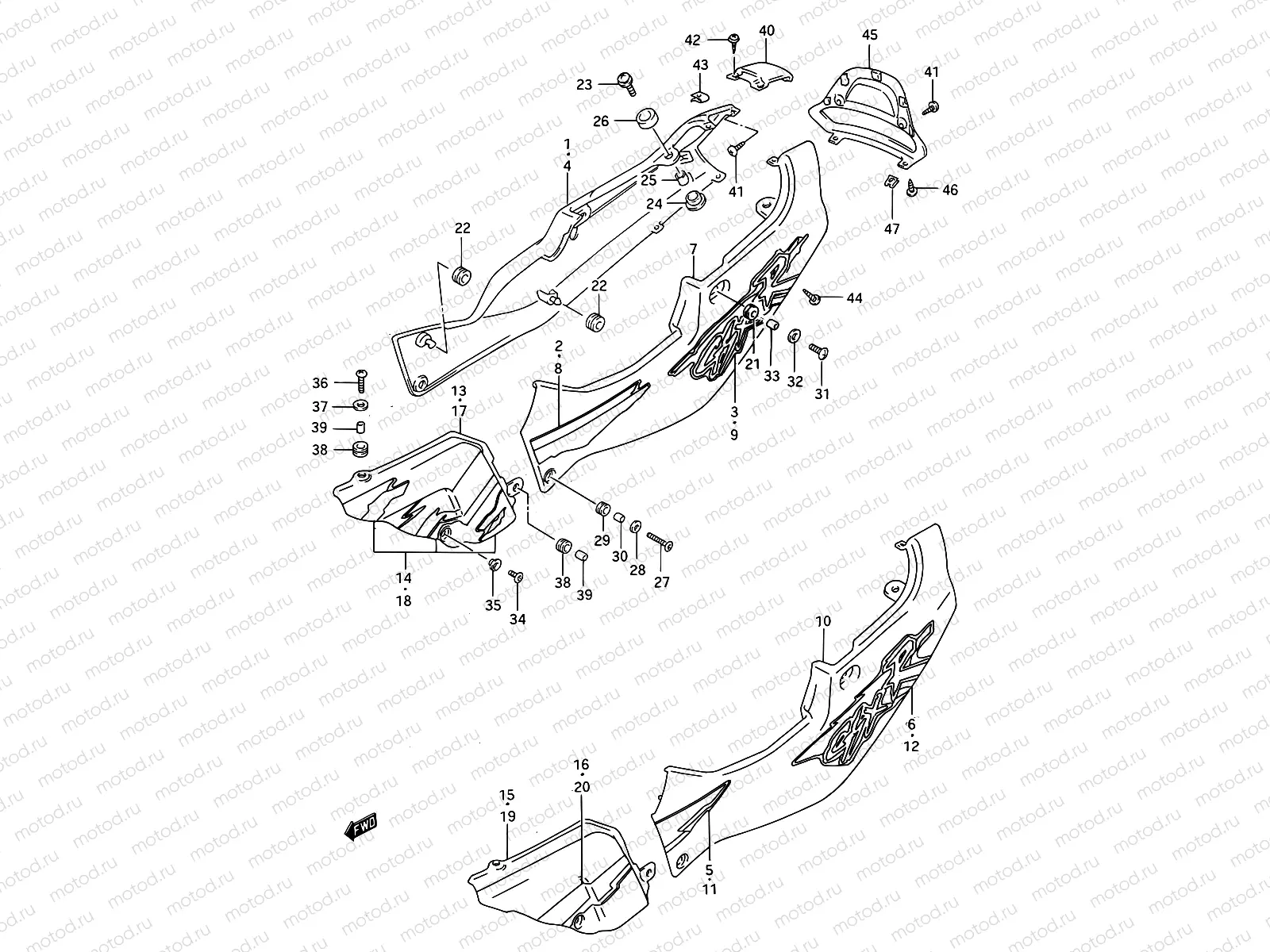 38B - FRAME COVER (MODEL R)