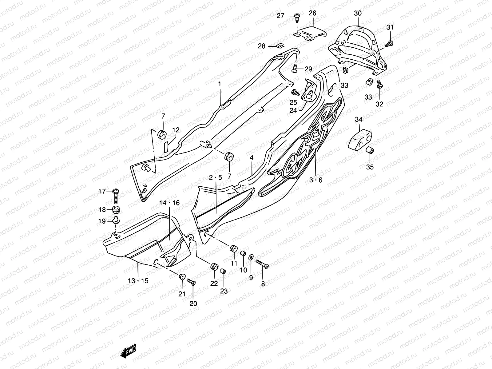 38B - FRAME COVER (MODEL S)