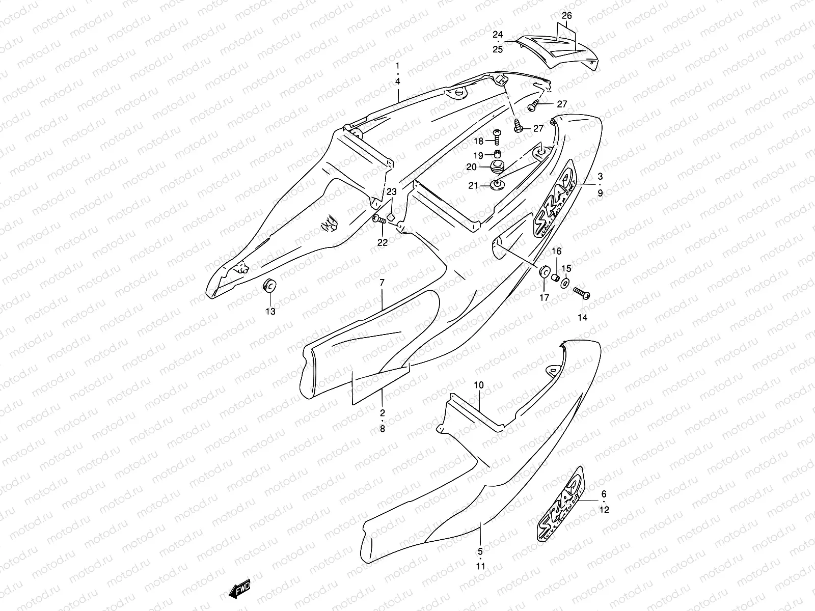 38B - FRAME COVER (MODEL W)