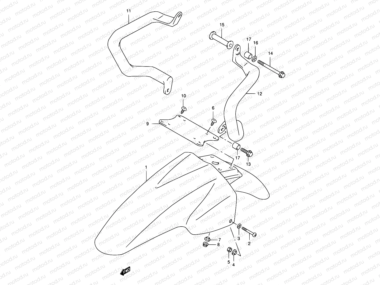 38B - FRONT FENDER (MODEL X)