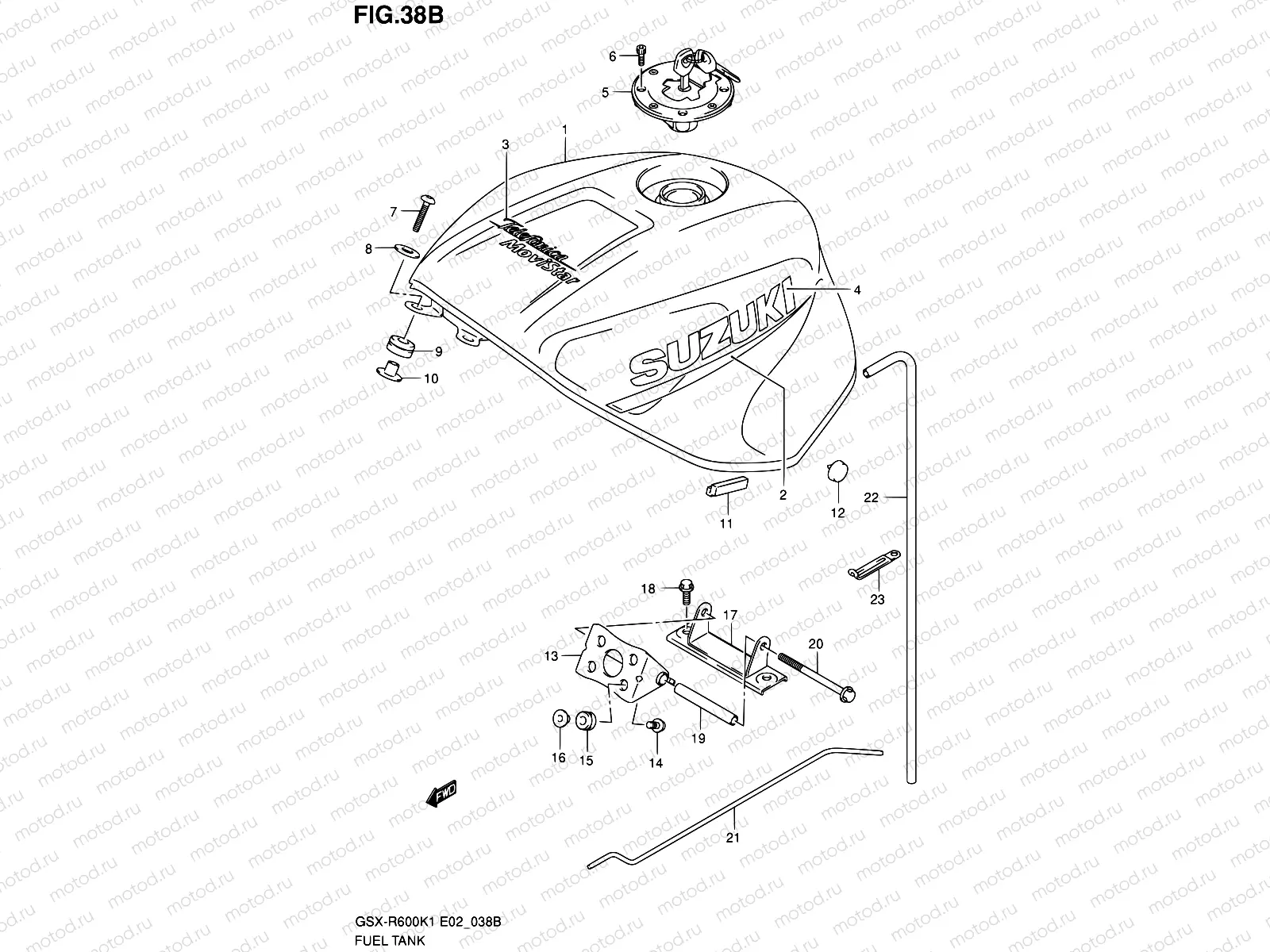 38B - FUEL TANK (MODEL K2 FOR YC2)