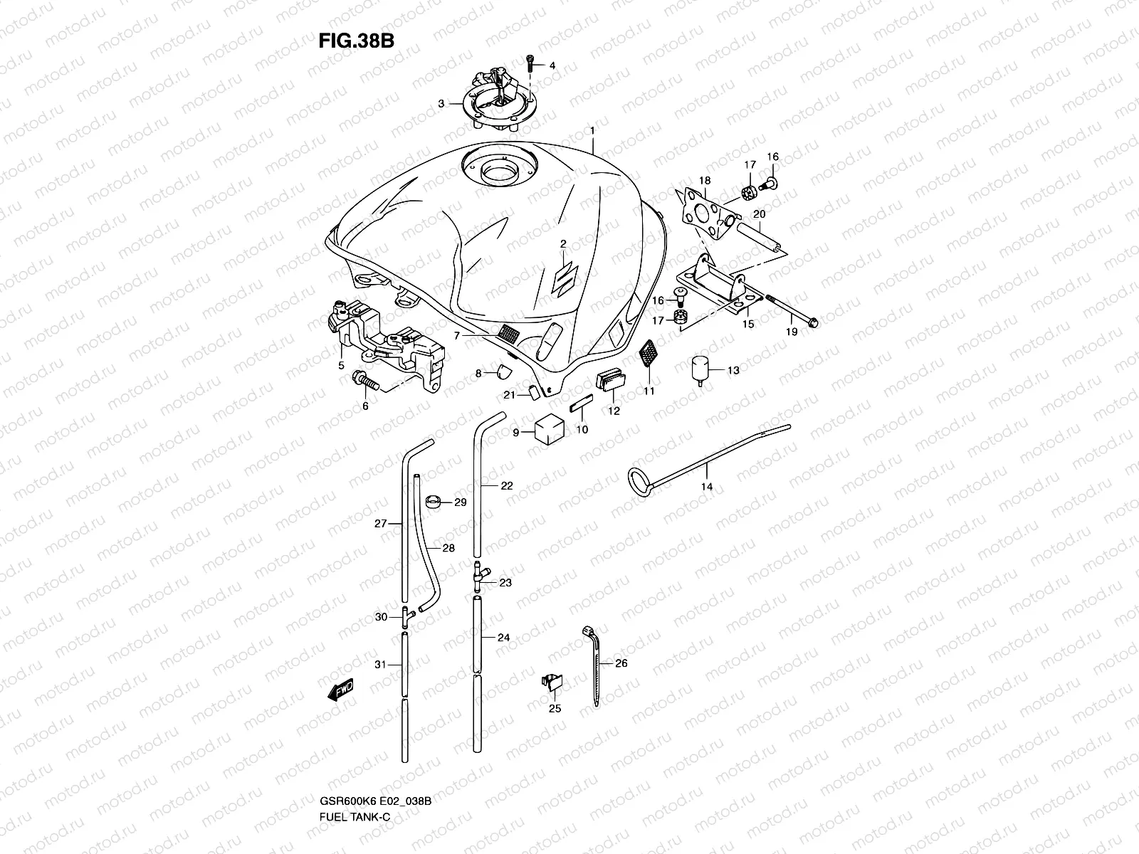 38B - FUEL TANK (MODEL K8)