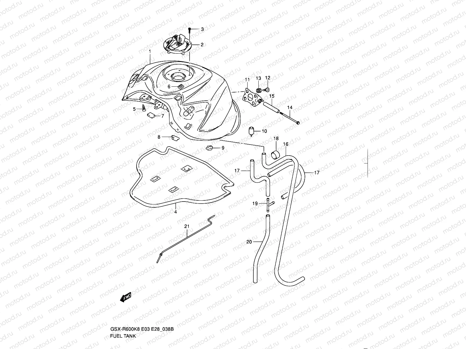 38B - FUEL TANK (MODEL L0)