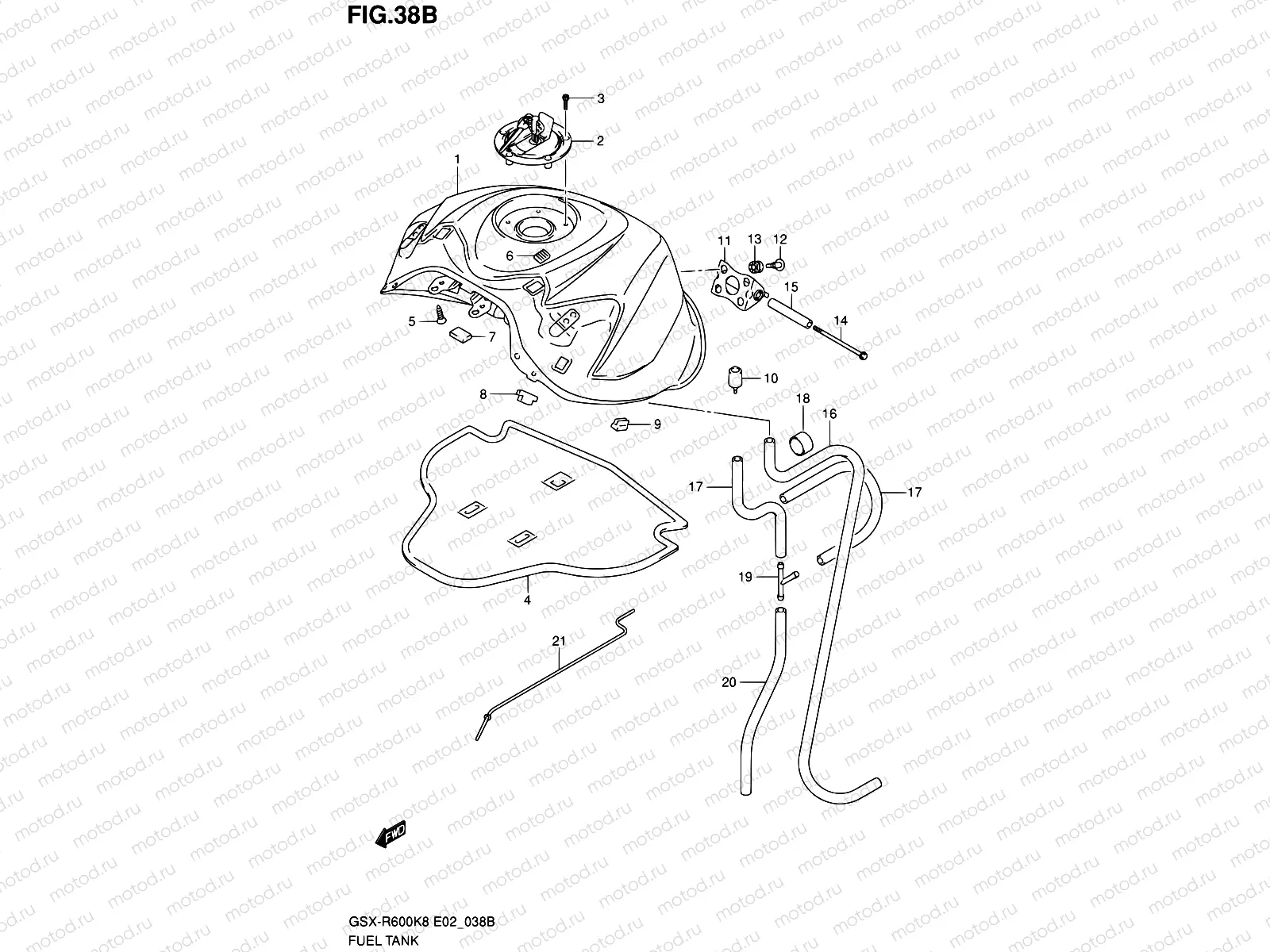 38B - FUEL TANK (MODEL L0)