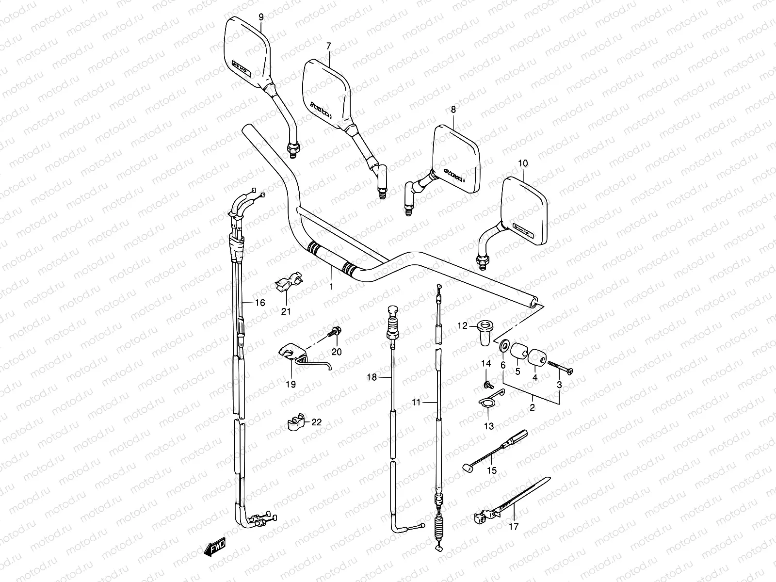 38B - HANDLEBAR (MODEL T)