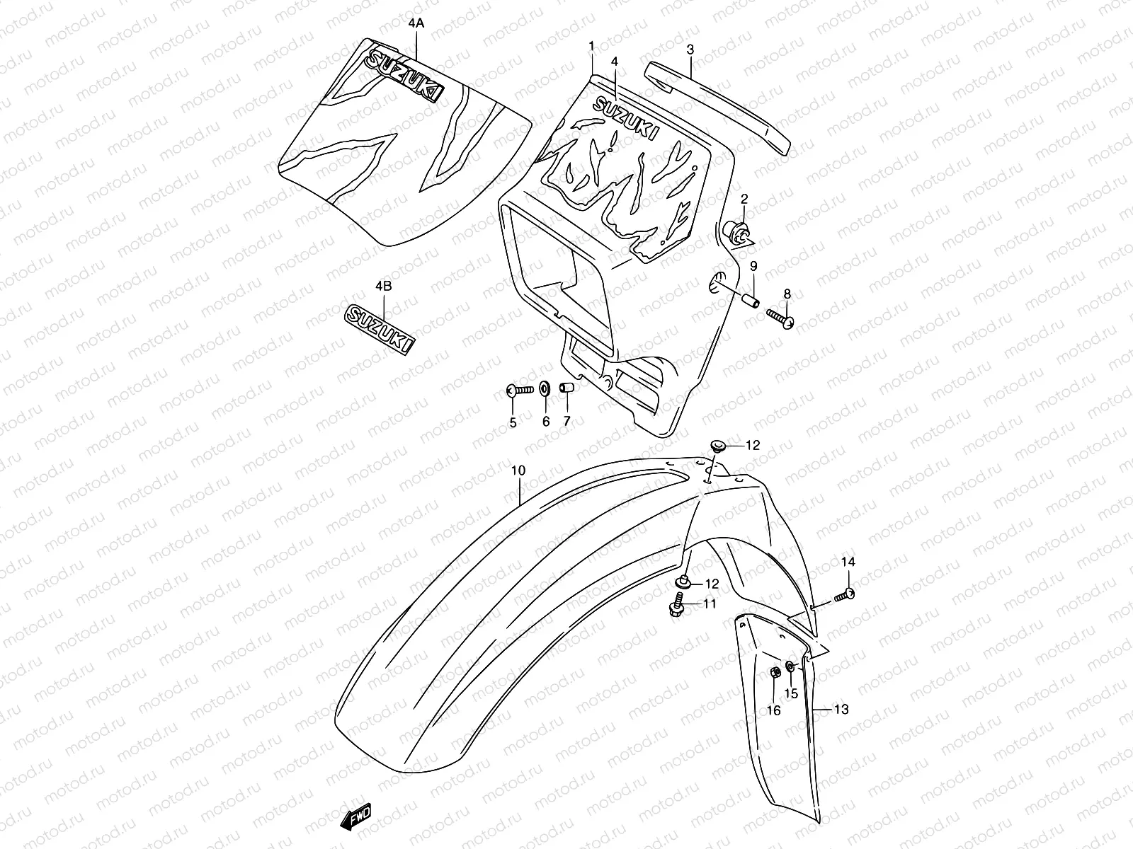 38B - HEADLAMP COVER (MODEL M/N/P/R)