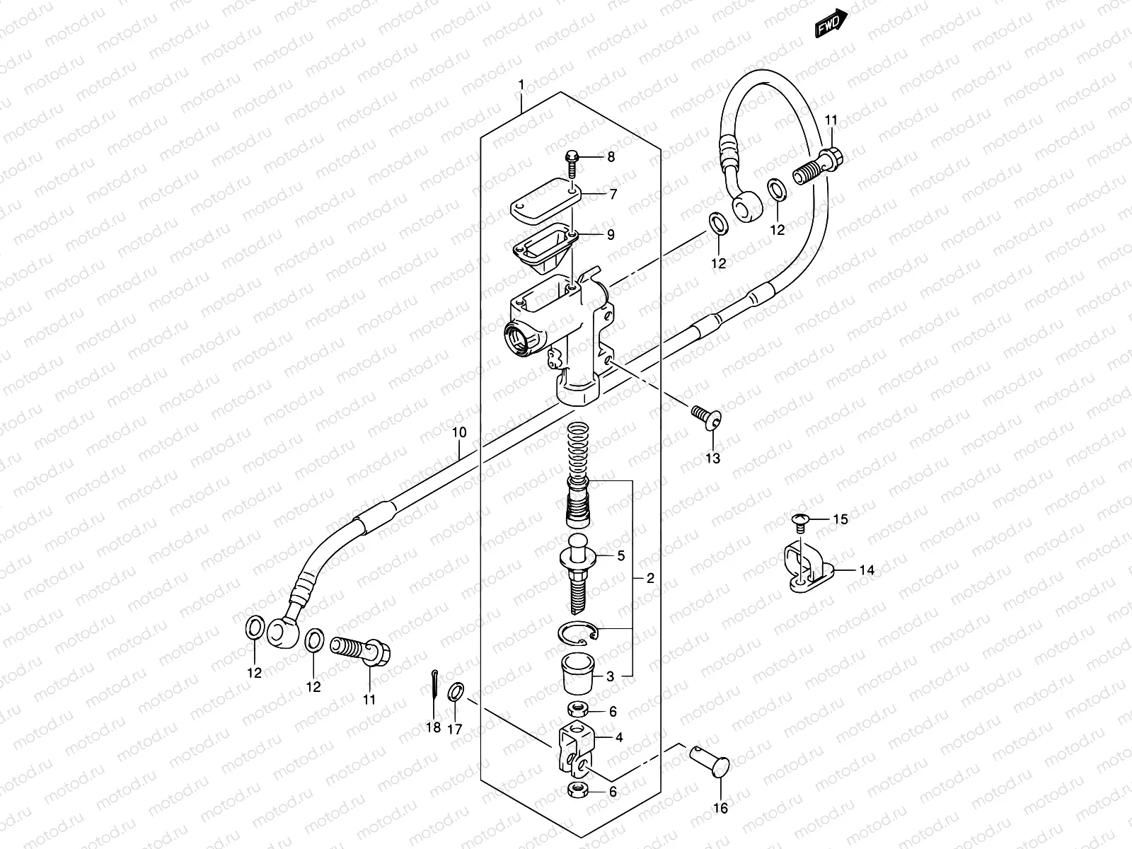38B - REAR MASTER CYLINDER (MODEL K4)