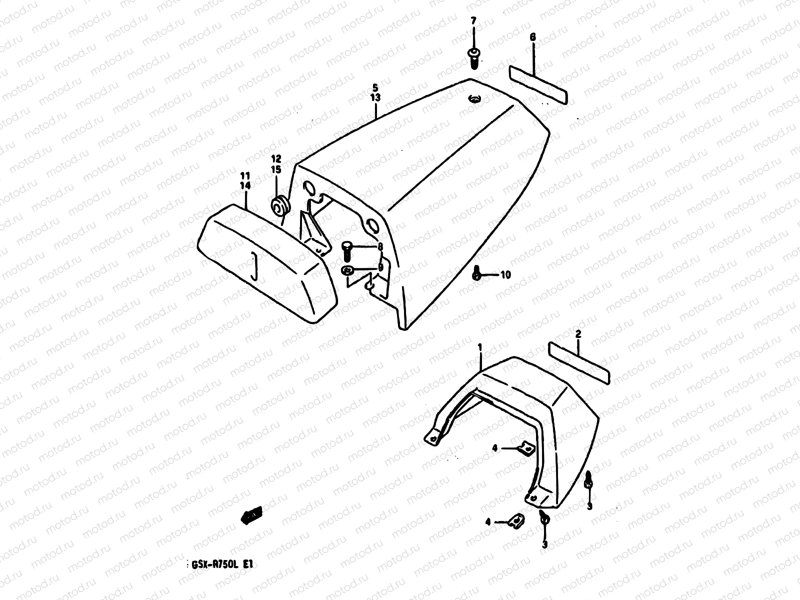 38B - SEAT TAIL COVER (MODEL L)