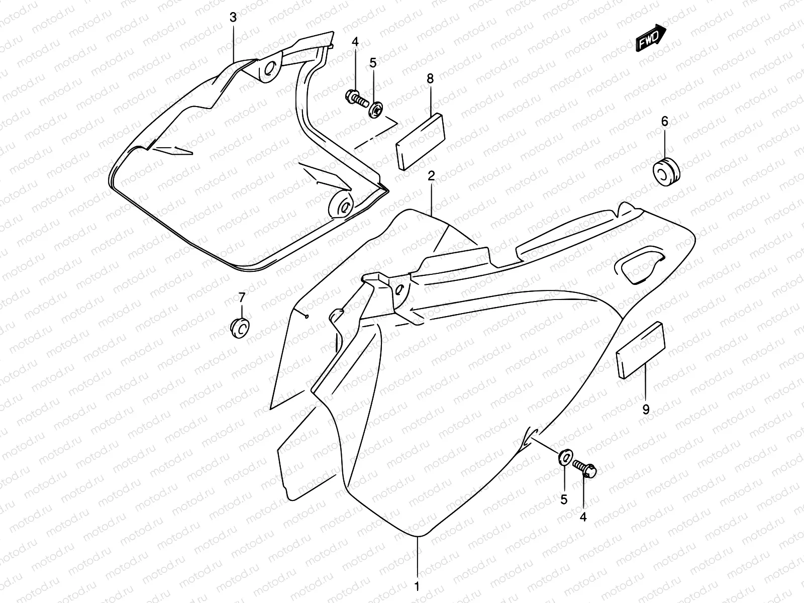 38C - FRAME COVER (MODEL K3/K4)