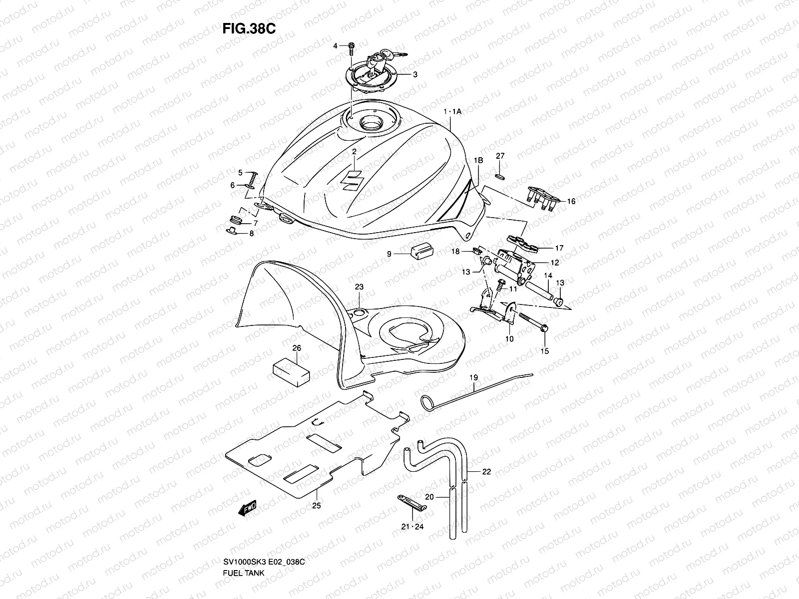 38C - FUEL TANK (MODEL K5)
