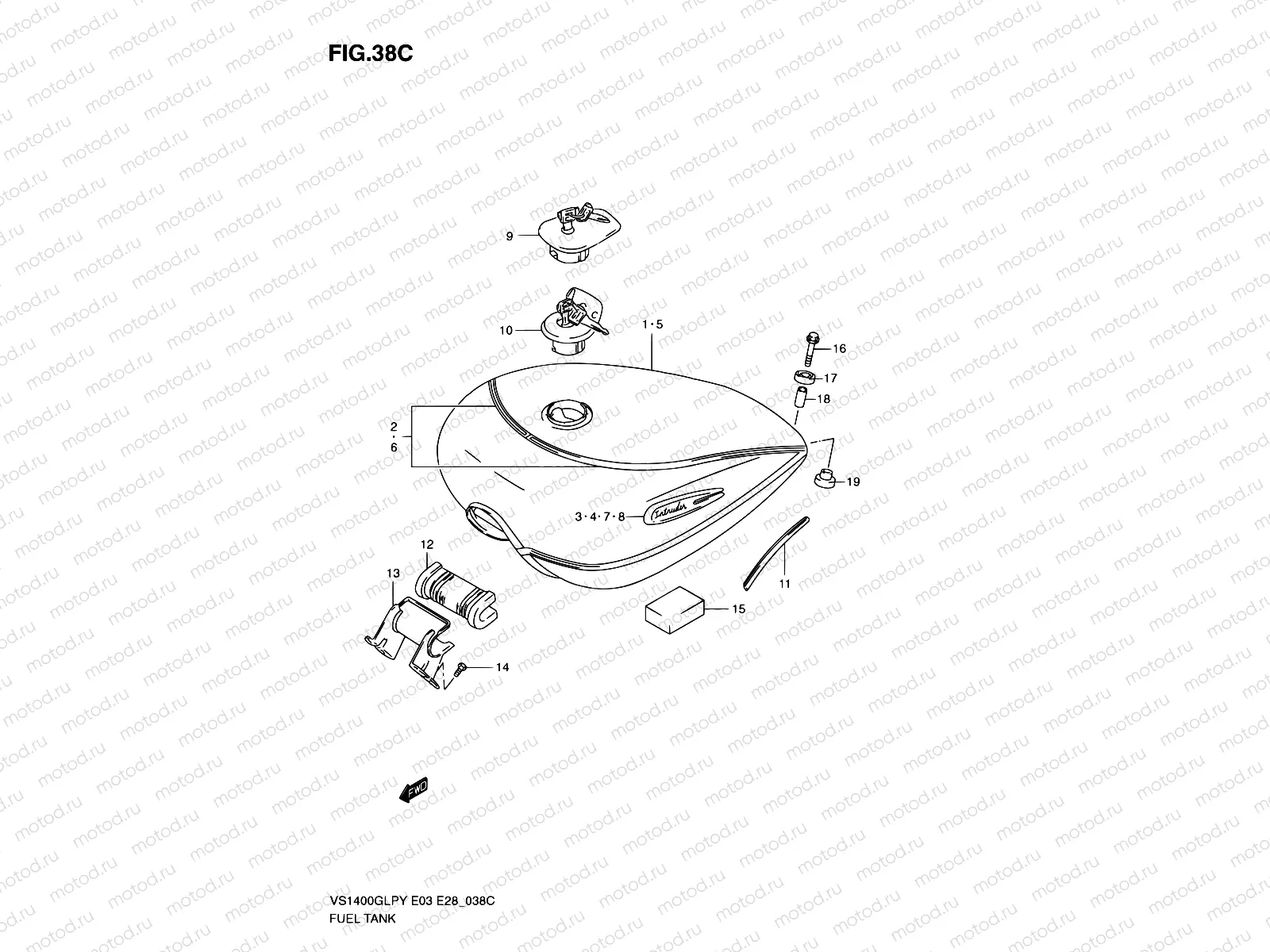 38C - FUEL TANK (MODEL Y/K1)