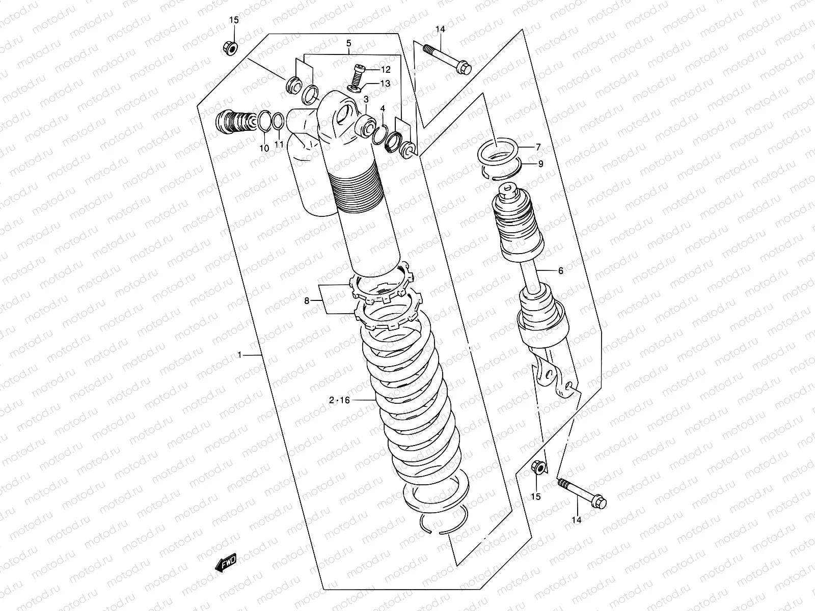 38C - SHOCK ABSORBER (MODEL S/T)